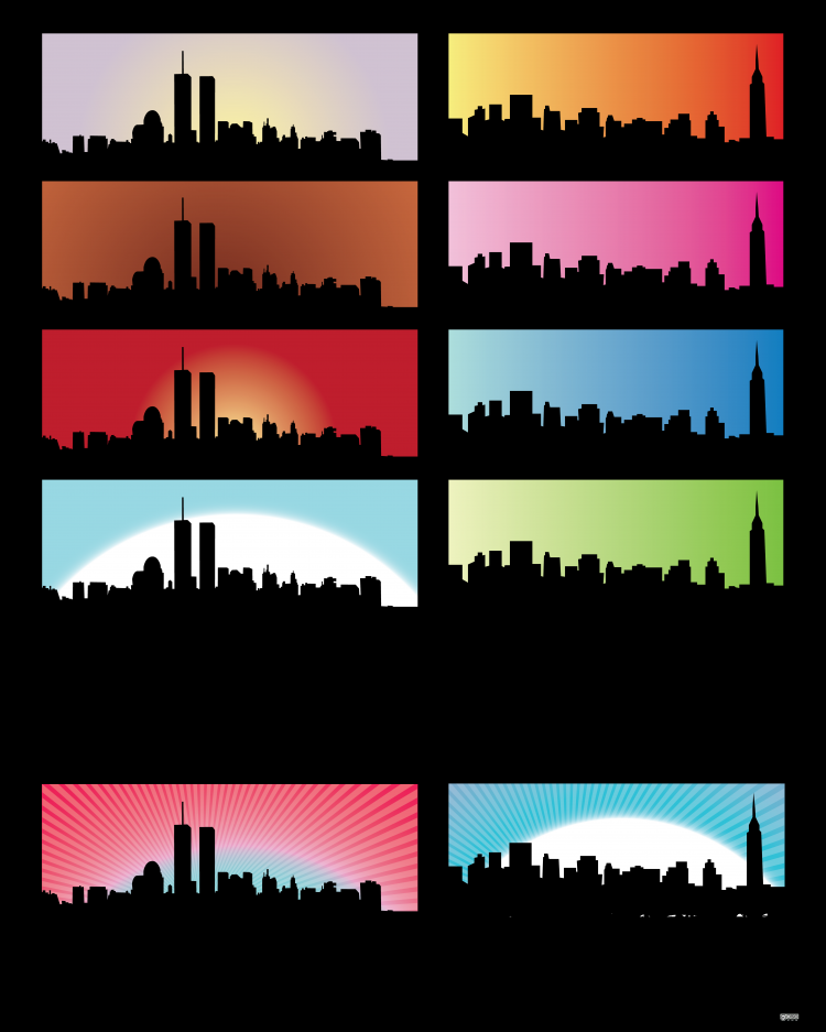 Skyline US NewYork City Vectors (11382) Free EPS, SVG Download / 4 Vector