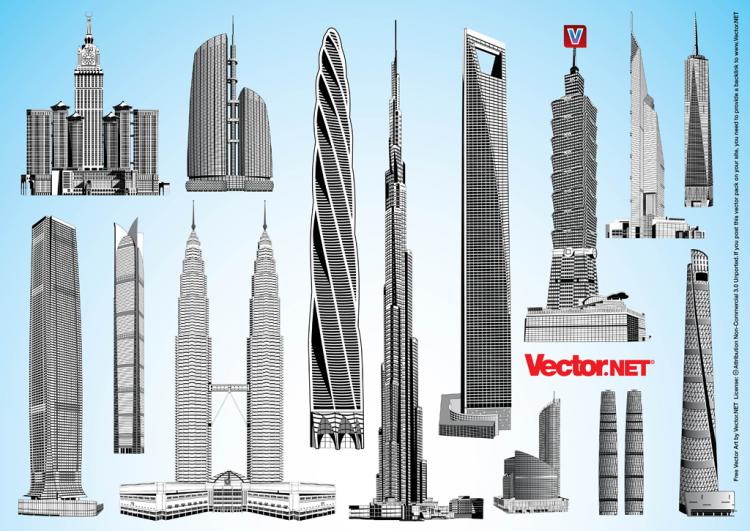 free vector Skyscraper Vector Pack 2