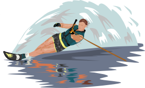 free vector Slalom Water Skier clip art