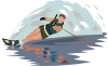 free vector Slalom Water Skier clip art