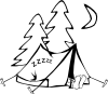 free vector Sleeping In A Tent clip art