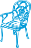 free vector Slim Blue Chair clip art