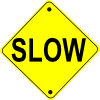 free vector Slow Road Sign clip art