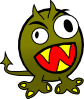 free vector Small Funny Angry Monster clip art