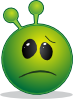 free vector Smiley Green Alien Disapointed clip art