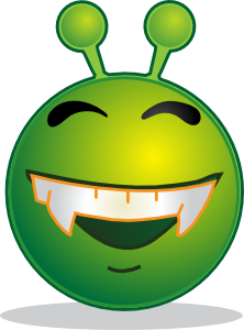 free vector Smiley Green Alien Doof clip art