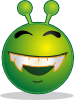 free vector Smiley Green Alien Doof clip art