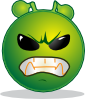 free vector Smiley Green Alien Grrr clip art
