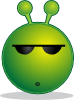 free vector Smiley Green Alien Huh clip art