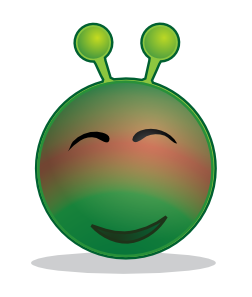 free vector Smiley Green Alien Red clip art