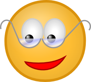 free vector Smiley With Glasses clip art