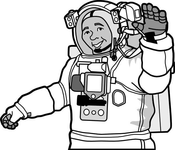 free vector Smiling Astronaut clip art