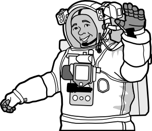 free vector Smiling Astronaut clip art