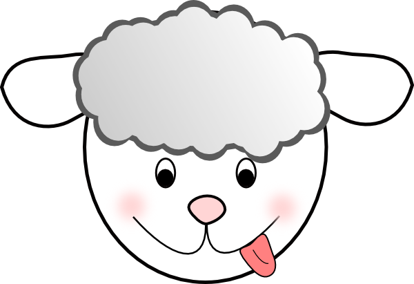 free vector Smiling Bad Sheep clip art