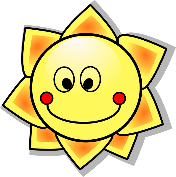 free vector Smiling Cartoon Sun clip art