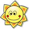 free vector Smiling Cartoon Sun clip art