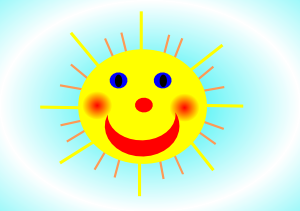 free vector Smiling Sun clip art