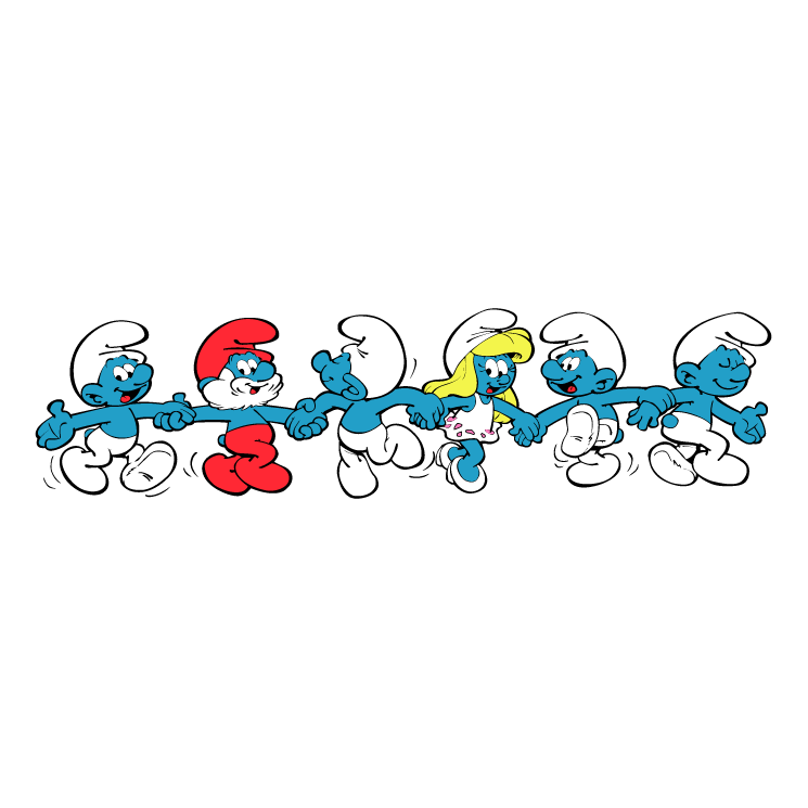 free vector Smurfs