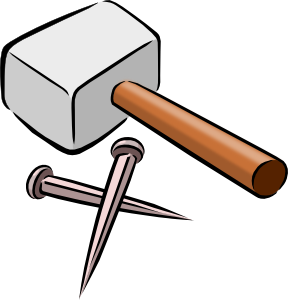 free vector Snarkhunter Hammer And Nails clip art