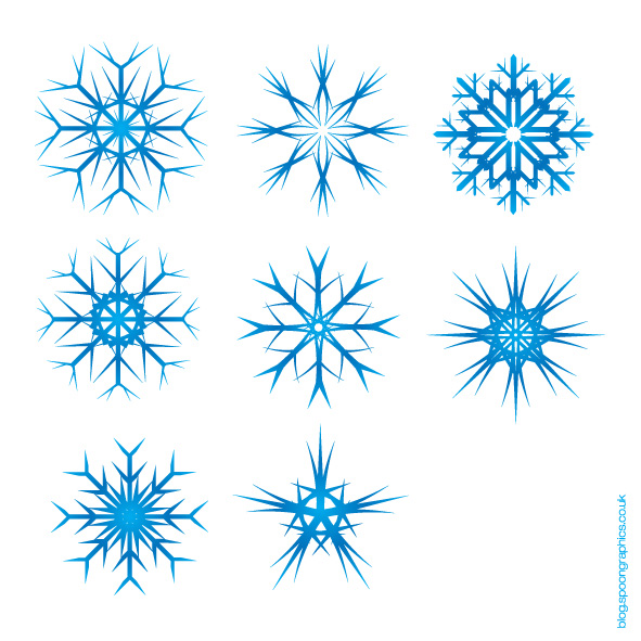 free vector Snow Flake patterns