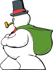 free vector Snowman Side View clip art