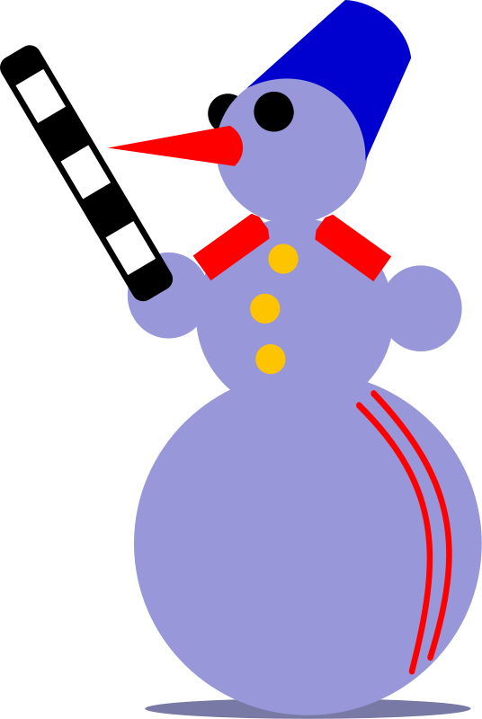 free vector Snowman Traffic Cop by Rones