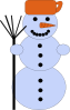 free vector Snowman With Broom clip art