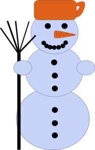 free vector Snowman With Broom clip art