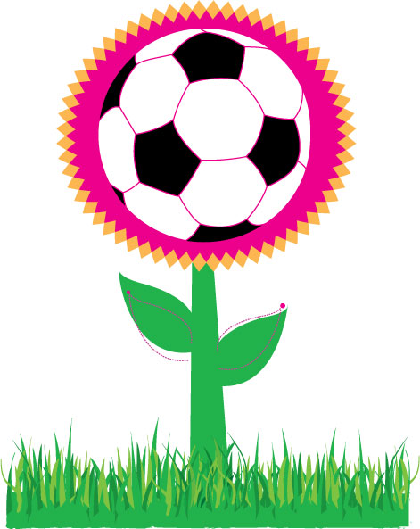 free vector Soccer flower vector