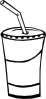 free vector Soft Drink In A Cup (b And W) clip art