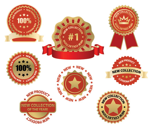 free vector Some of the practical badge medal vector