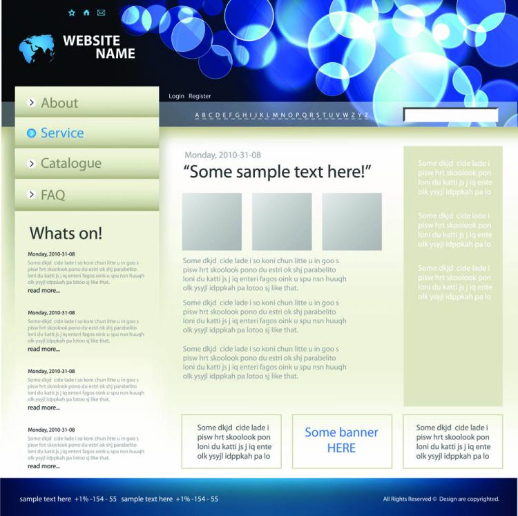 free vector Sophisticated and practical web site template 02 vector