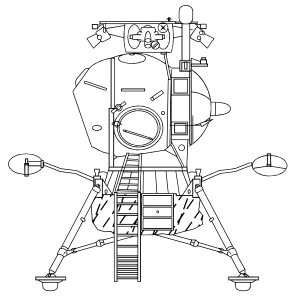free vector Soviet Lunar Lander clip art