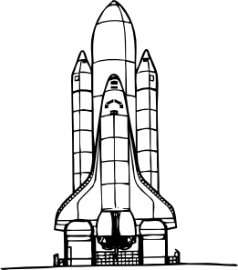free vector Space Shuttle Liftoff clip art