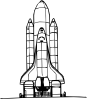 free vector Space Shuttle Liftoff clip art