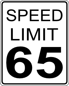 free vector Speed Limit Roadsign clip art