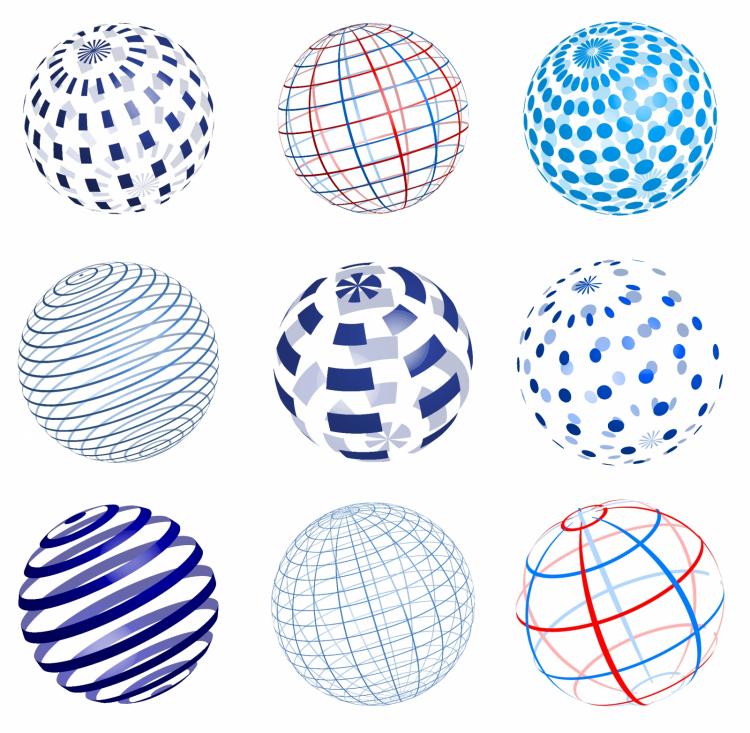 free vector Spheres