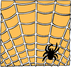 free vector Spider On A Spider Web clip art