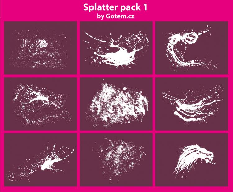 free vector Splatter pack 01