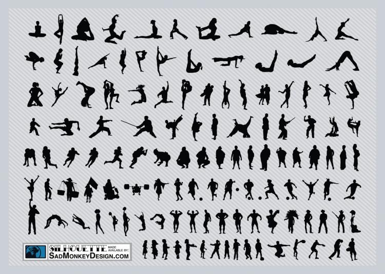 free vector Sports Silhouettes