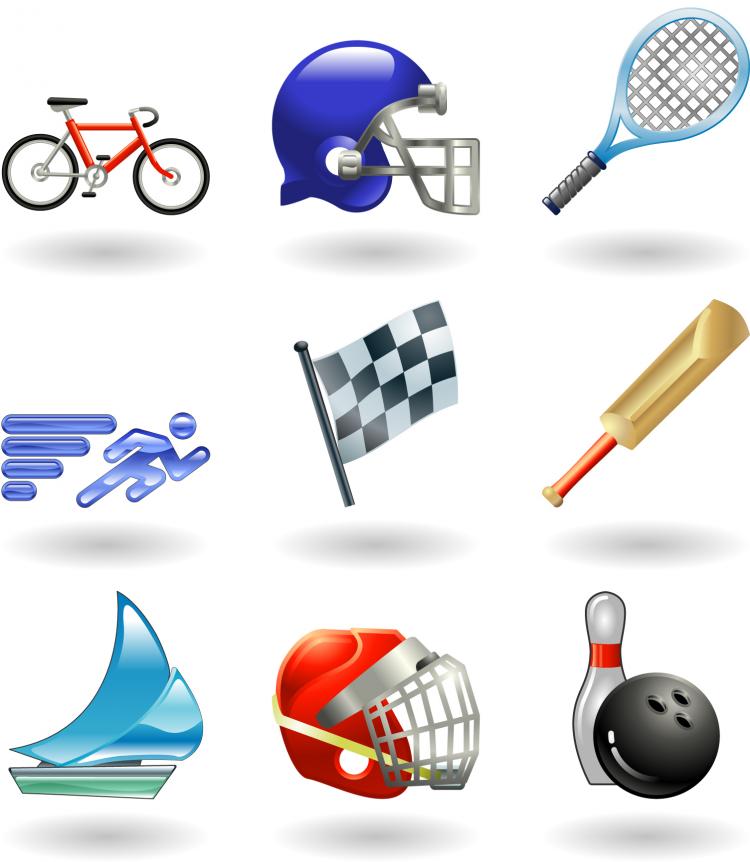 free vector Sportsrelated icons 01 vector