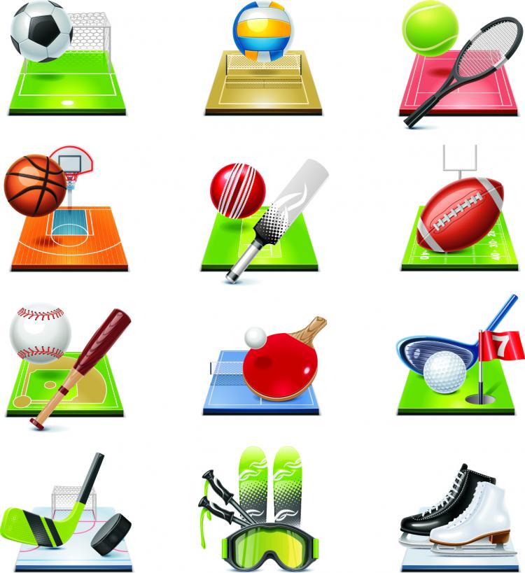 free vector Sportsrelated icons 04 vector