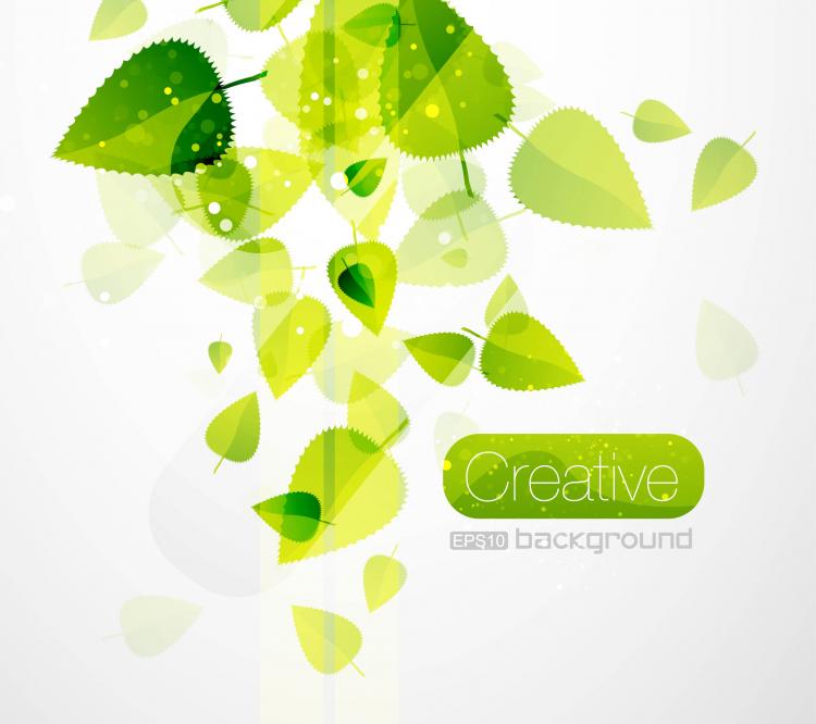 free vector Spring green leaves 02 vector