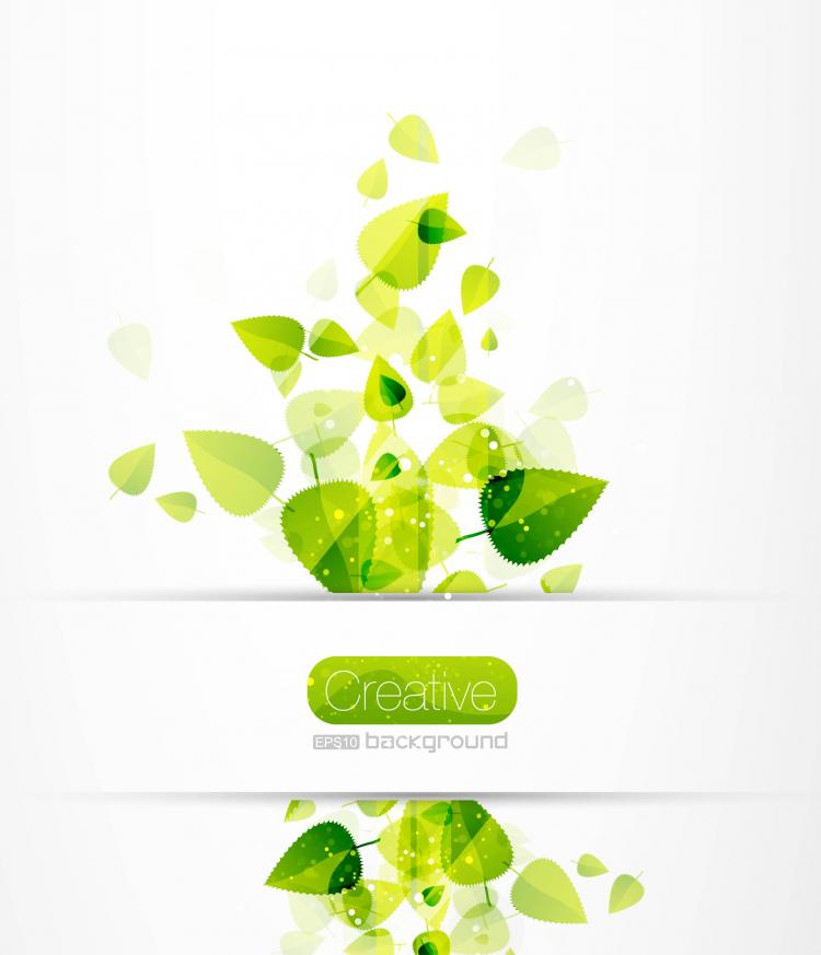 free vector Spring green leaves 04 vector