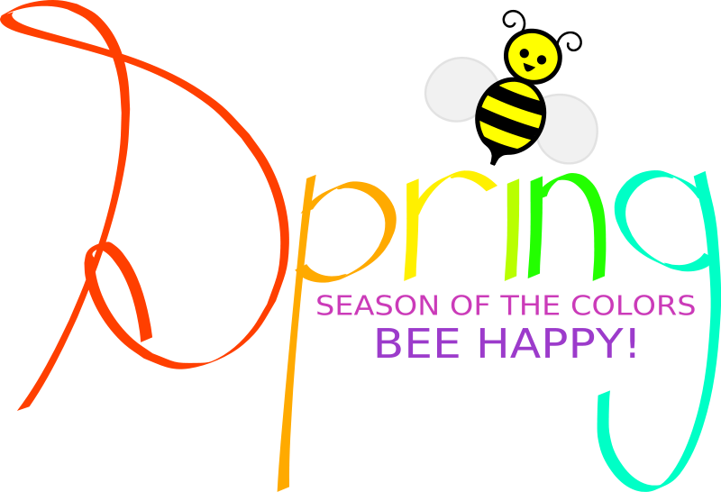 free vector Spring with bee