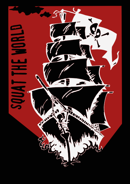 free vector Squat The World Pirate Ship clip art