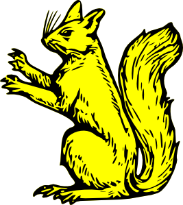 squirrel clip art sign on