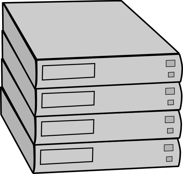 free vector Stacked Servers Without Rack clip art