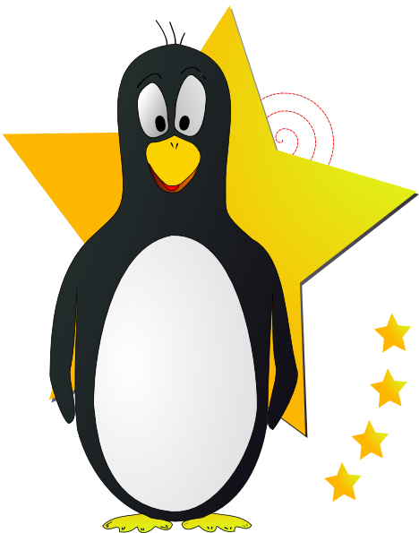 free vector Star Penguin clip art