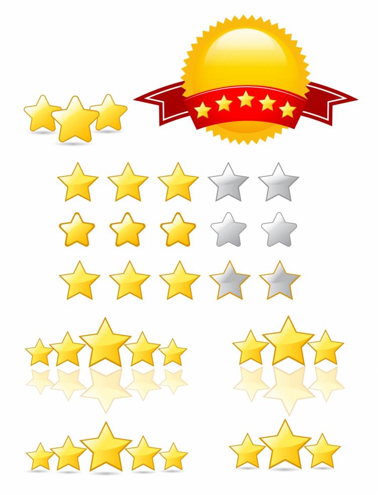 free vector Star ratings
